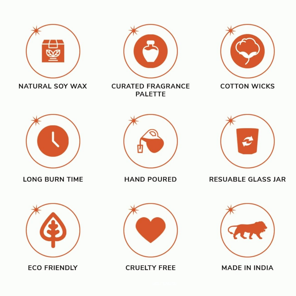 Unlit Blueberry Scented Candle in a glass jar, showcasing the smooth wax surface.