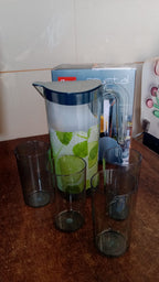 Versatile unbreakable crystal jug suitable for water, juice, and cold beverages