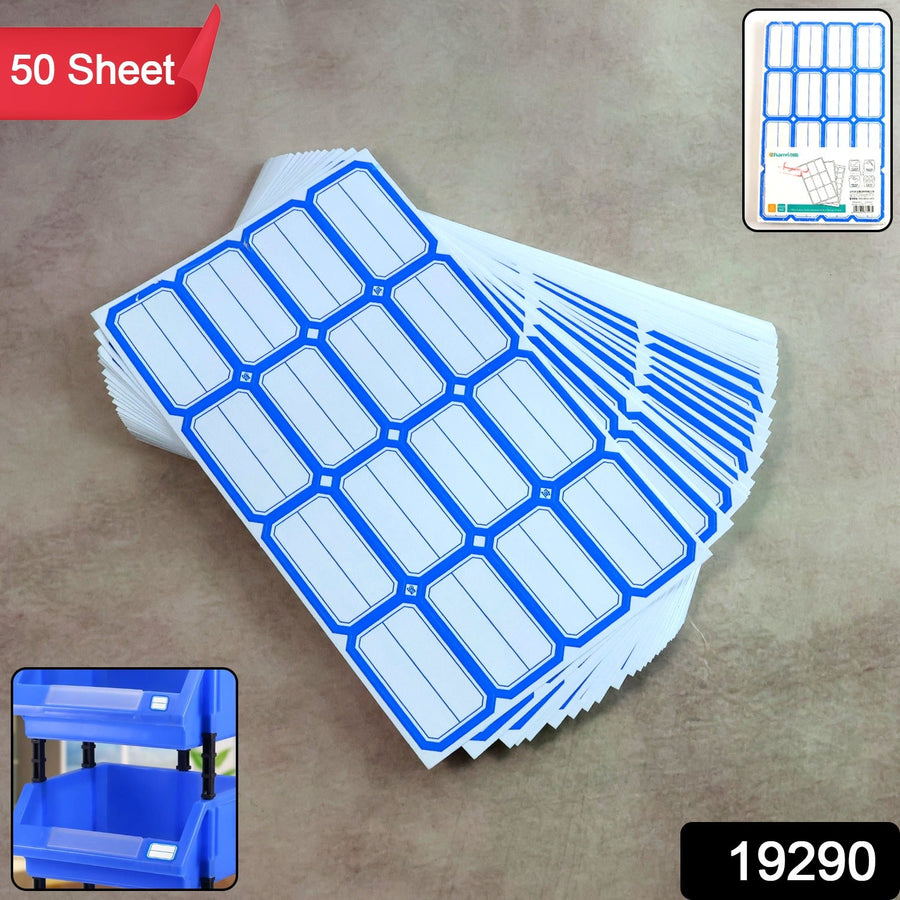 Writable Label Stickers – 50 Sheets Self-Adhesive for Easy Organizing