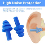 Men Swimming Ear Plugs Reusable Waterproof Silicone for Swimming (2 Pc)