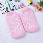 Silicone foot care gel socks for smooth heels