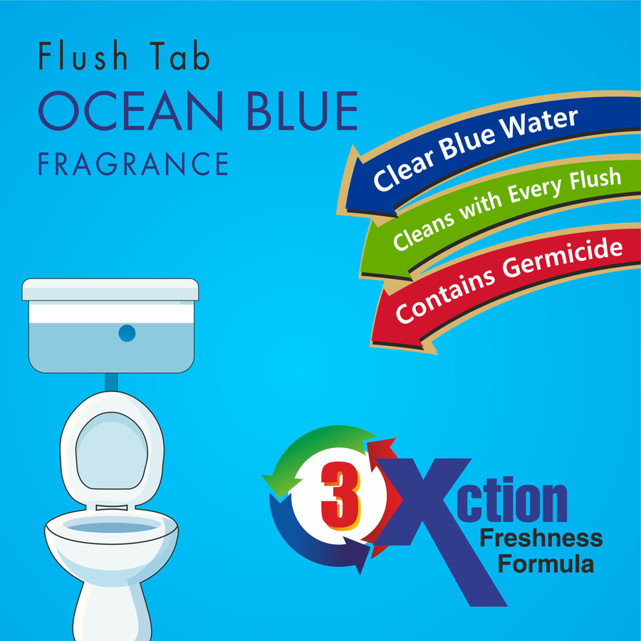 Toilet Cleaner Flush Tab – Ocean Blue, 50g | Wonder Fresh