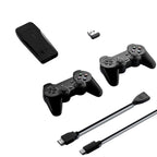 Close-up of the ergonomic wireless game controller with arcade-style 3D rocker.