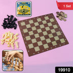 People playing Chess & Checkers travel game during a trip