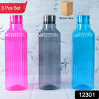 Unbreakable transparent water bottle with leak-proof screw cap
