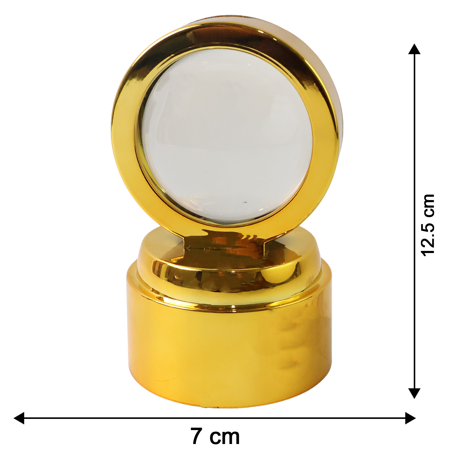 Size dimensions chart of Bajrang Bali crystal ball night light