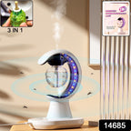 Compact 3-in-1 Humidifier Lamp, perfect for a desk or bedside table.