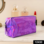Travel makeup pouch with secure zip closure for trips and daily carry