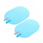 Packaging of the car mirror anti fog film, showing product details and a clear film roll.