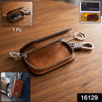 Car key case pouch with zip and clip for easy carrying