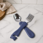 Rust-resistant stainless steel spoon and fork for kids