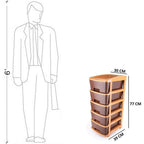 Close-up of a single drawer on the Organivo modular plastic drawer organizer.