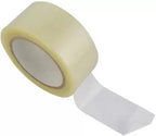 Clear BOPP transparent cello tape, ideal for various office and home uses.