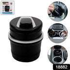 Car ashtray showing lid open for ash disposal