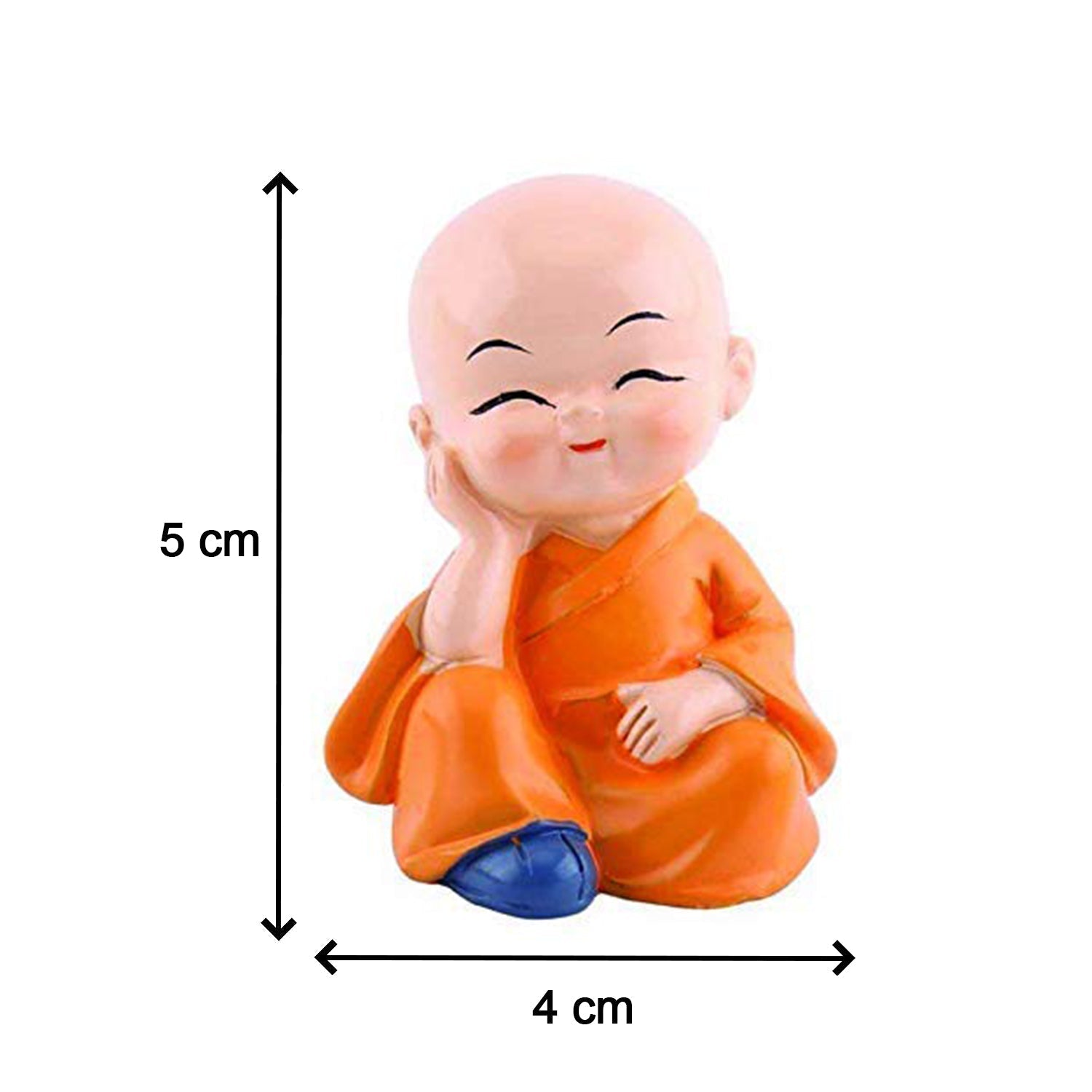 Group of four cheerful Baby Buddha monk statues, bringing joy to any space.