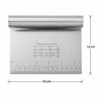 Multipurpose steel scraper for dough, icing and cleaning