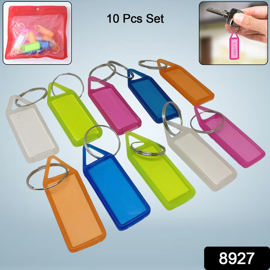 Plastic Keychain Tags – 10-Pc Set for Easy Key Organization