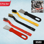 Assortment of wire brushes and scrapers, ideal for tough rust and paint removal.