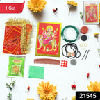 Complete pooja decoration box with traditional Mataji shringar accessories