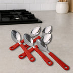 Multi-piece baby feeding spoon set perfect for family meals and travel
