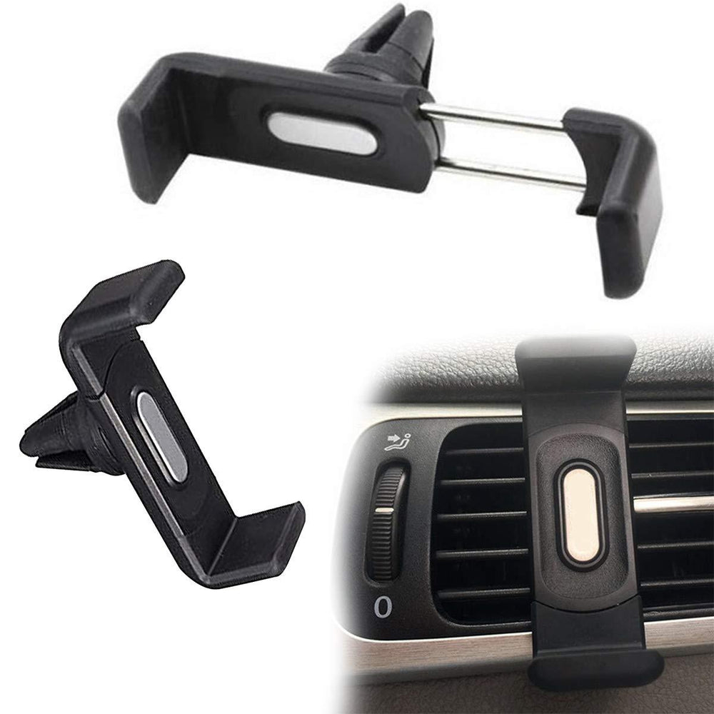 Car Air Vent Mount holding a smartphone, emphasizing stability while driving.