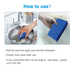 Quickslice non-scratch scrubber pads in a pack of four for versatile cleaning tasks.