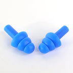 Waterproof reusable silicone ear plugs designed for swimmers