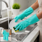 Large Victor Green Rubber Gloves – Reusable & Waterproof for Kitchen
