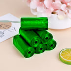 Green biodegradable garbage bag rolls for eco-friendly household waste disposal