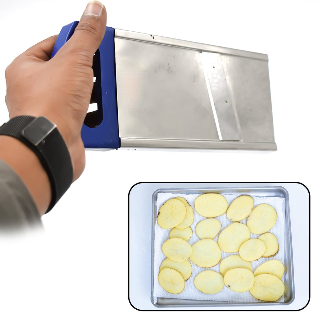 Durable potato slicer ensuring perfectly even potato slices for your recipes.