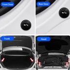 Diagram illustrating how car door protection stickers prevent impact damage.
