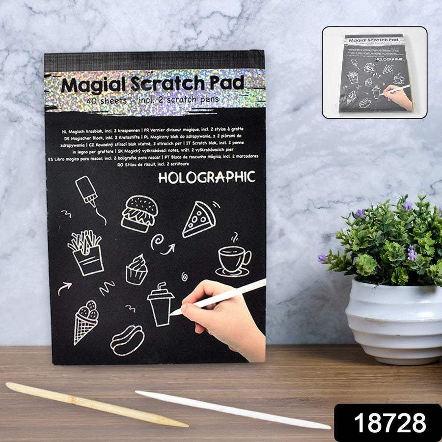 Scratch Art Book for Kids – 40 Colourful Creative Sheets