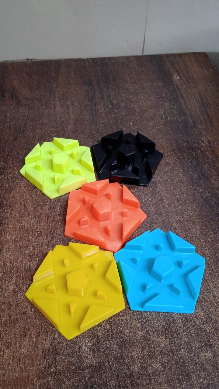 Side view of multi-angle plastic mobile phone stand holder