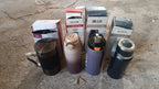 Stainless steel water bottle showcasing mixed designs and colours