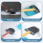 Silicone toilet brush set with its quick-dry ventilated holder, ready for hygienic bathroom cleaning.