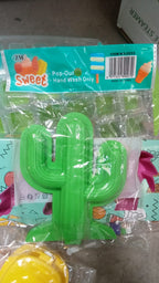 A recipe card showcasing ideas for making healthy and fun cactus-shaped ice cream molds.