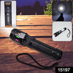 LED flashlight demonstrating zoom function to adjust light focus