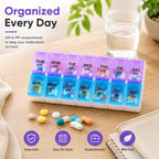 Weekly medicine organizer view