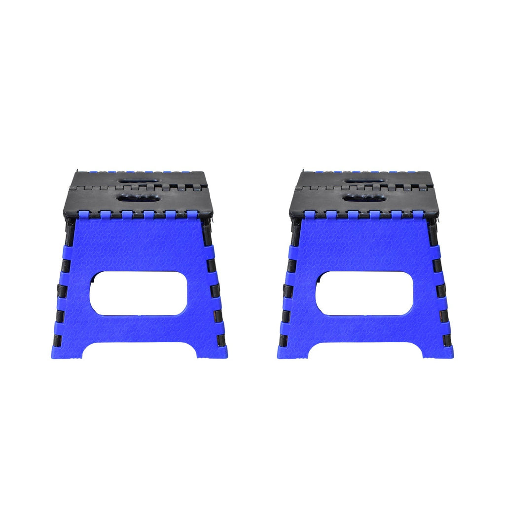 12-inch foldable step stool in use, perfect for home tasks.