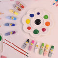 15-in-1 water colour kit for kids with vibrant paint tubes and accessories
