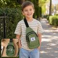 Kids Multi Pocket Sling Crossbody Chest Bag Canvas Bag for Little Boys Girls (1 Pc)