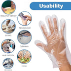 Lightweight, waterproof disposable gloves for kitchen and cleaning tasks