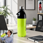 Clear large capacity 1700ml water bottle with a secure leakproof lid and carry strap.