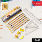 Complete 14-in-1 kids stationery set with cartoon design items for school