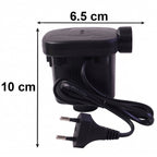 Informative size guide for the portable electric air pump inflator.