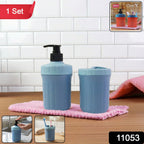 Soap dispenser with matching utility holder for brushes and scrubbers