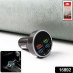 Close-up of multi-port fast car charger showing USB ports and smart charging features