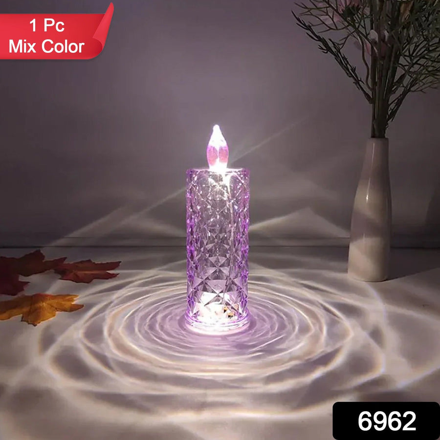 Crystal Candlelight – Multicolor Decorative Candle for Diwali | Styleva