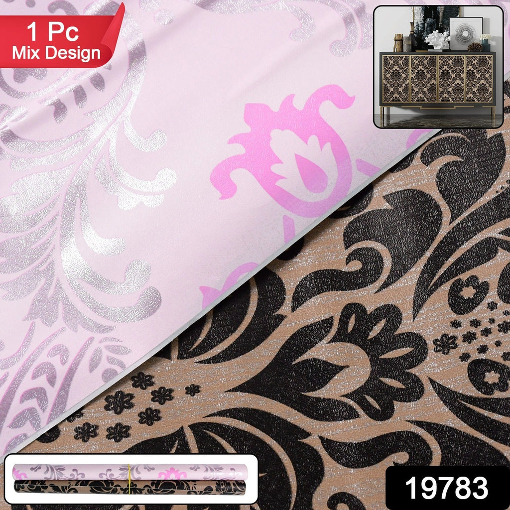 Waterproof self-adhesive wallpaper applied on furniture surface