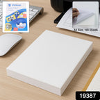 Close-up of Pro Stick A4 white printable label sheets showing smooth surface